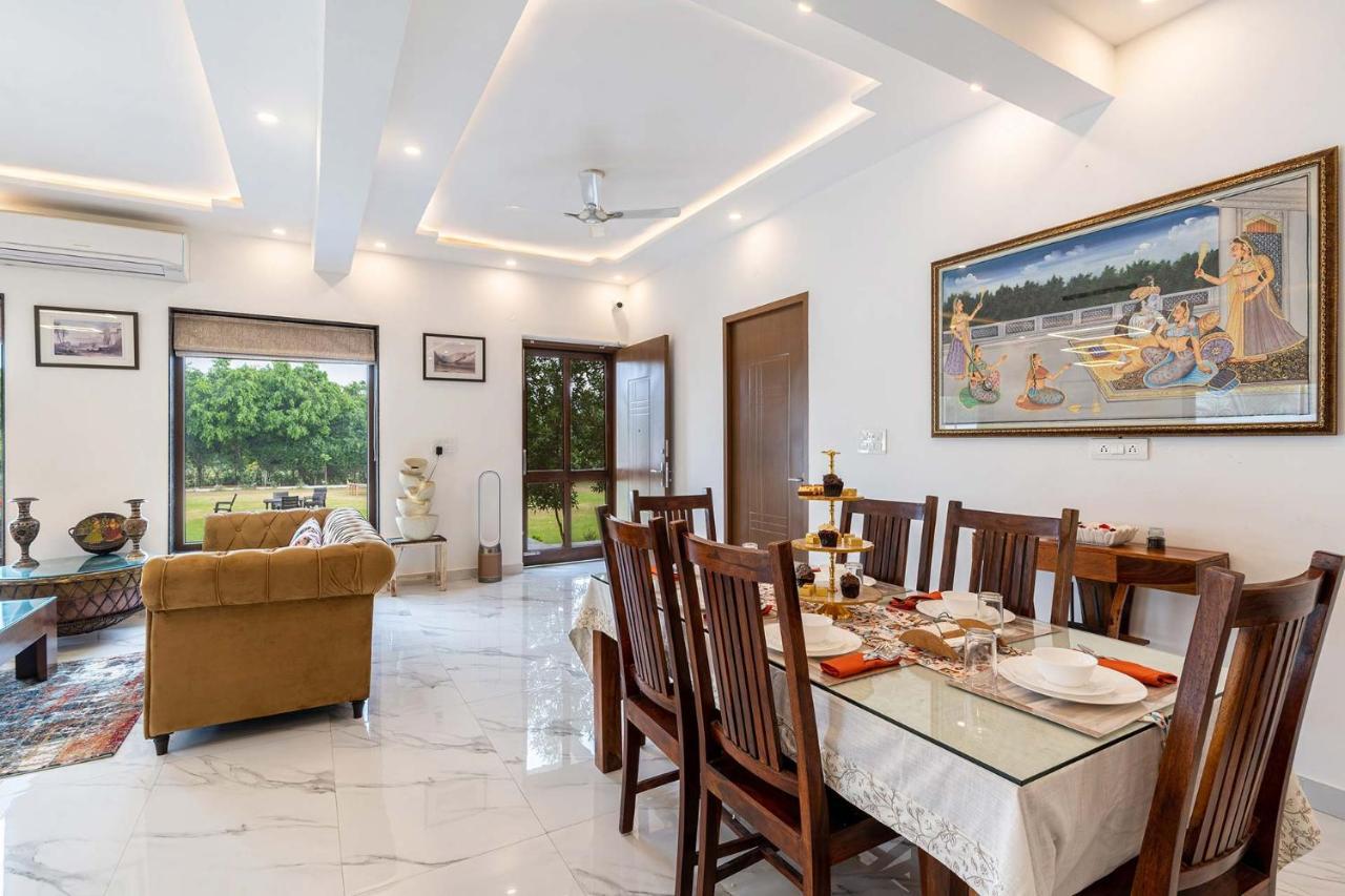 Brookvale Manor By Stayvista - Private Pool Haven With Endless Views & Indoor Fun Sohna Exterior photo